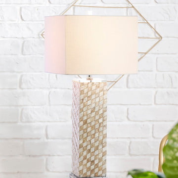 Daniel 30.5" Seashell/Crystal LED Table Lamp - JONATHAN Y